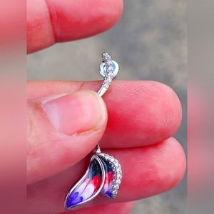 Mermaid Earrings with Rhinestones